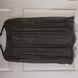 Lane Bryant Illusion Collection Holiday Sheer Metallic Top 18/20